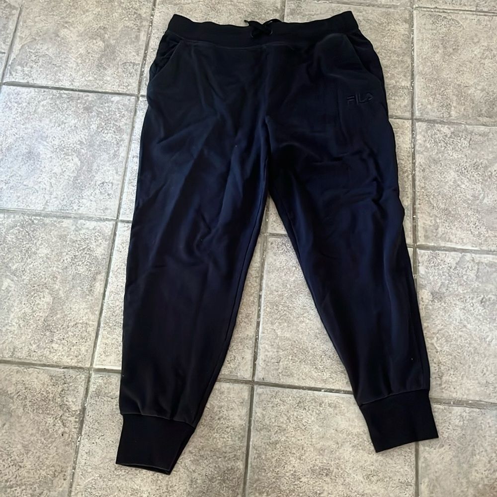 FILA size extra large, black joggers, brand new shape